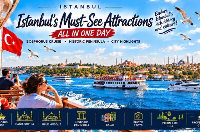 Hagia Sophia, Balat Bosphorus cruise Blue Mosque Pierre Loti Hill