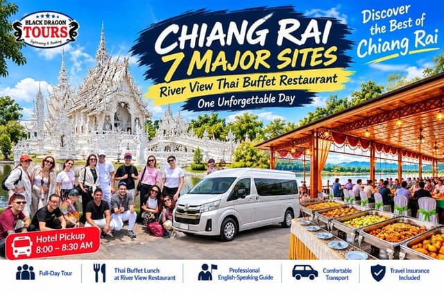 Best of Chiang Rai: 7 Major Sites & River View Buffet