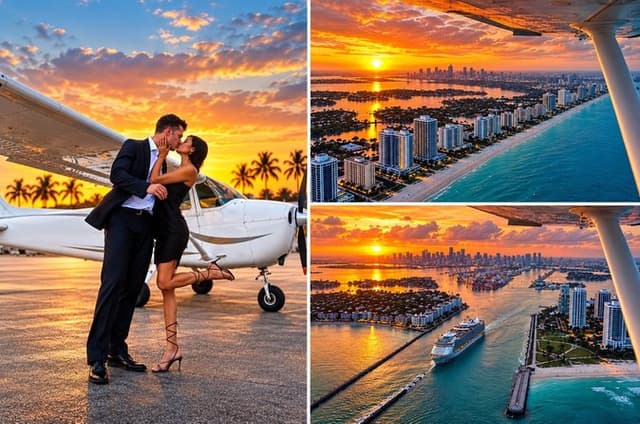 Private 60 Minute Romantic Air Tour with Champagne in Miami