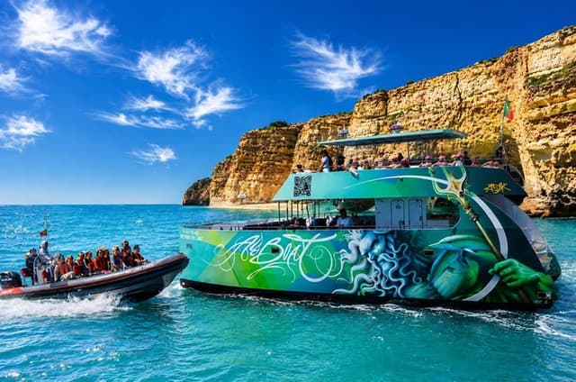 Dolphins Search and Benagil Caves from Albufeira