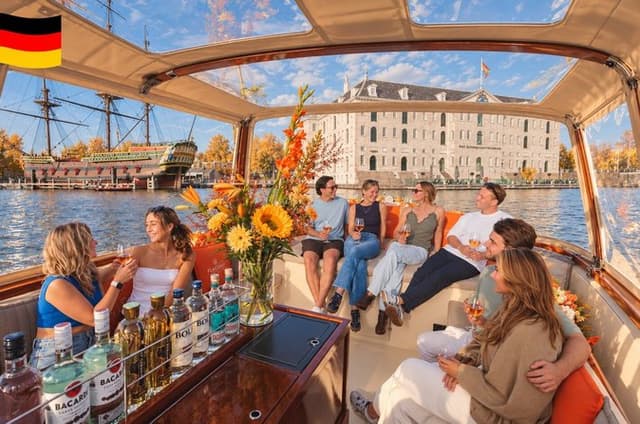 Amsterdam German Canal Cruise with Unlimited Drinks option