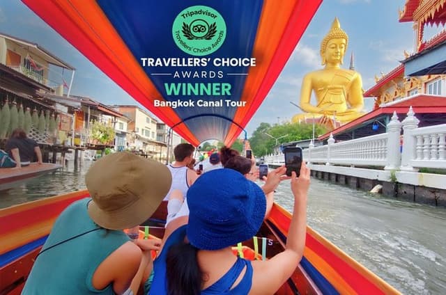 Bangkok Longtail Boat Canal Tour: Wat Arun & Big Buddha Views