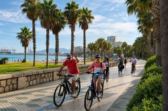 Malaga: Old Town, Gibralfaro Hill & Coast E-Bike Tour
