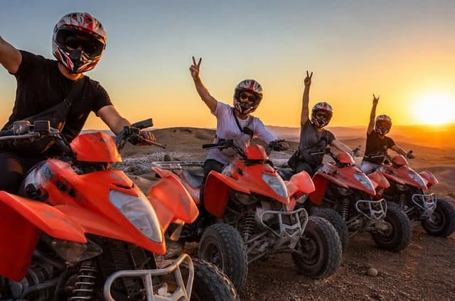 Agafay Desert Solo Quad Bike, Dinner & Fire Show from Marrakech