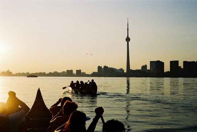 Toronto Islands Sunset Canoe