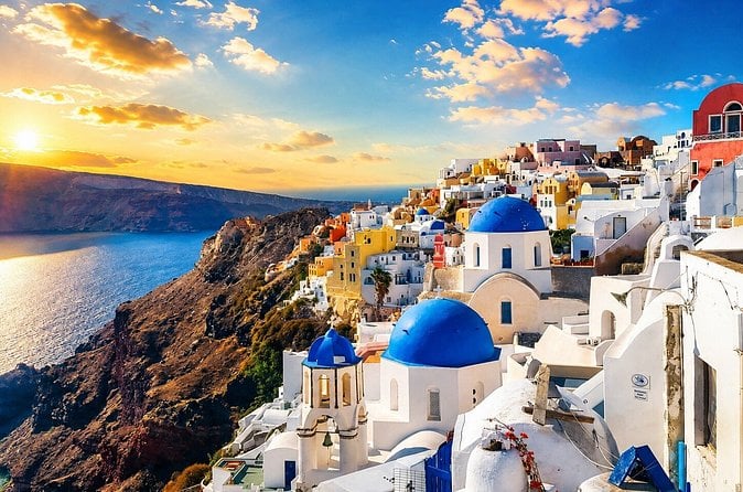 Santorini Flying Dress Photoshoot