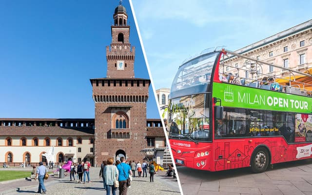 Combo: YesMilano City Pass: Attractions & Free Public Transport + 1-Day Hop-On Hop-Off Tour of Milan