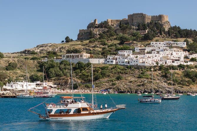 Luxury Catamaran Sailing: Rhodes Bay to Bay Excursion