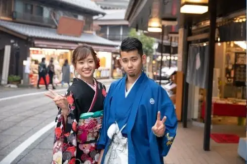 A couple on a Coming of Age Day in Japan