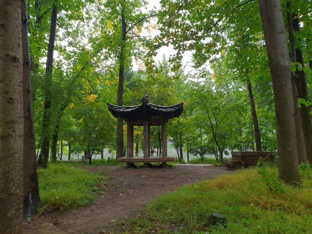 Quiet Korean Traditional Gazebo in Nami Island