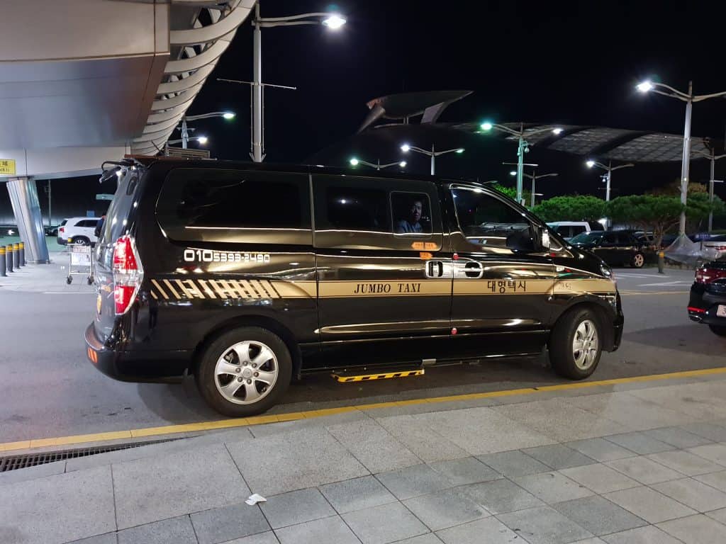 Jumbo taxi in Incheon Airport