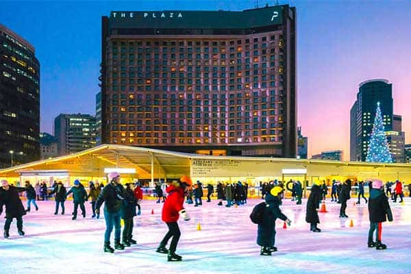 Seoul plaze ice skating rink