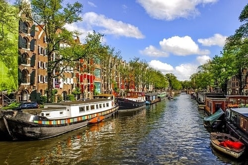 Amsterdam, canals, boats