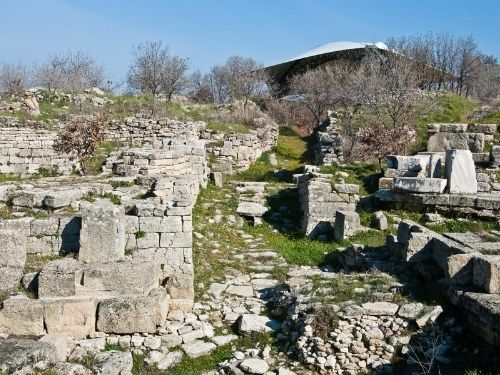 Ruins in the ancient city of Troy