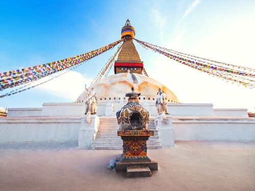 The Boudhanath Stupa in Kathmandu