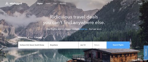 skiplagged free travel website and app