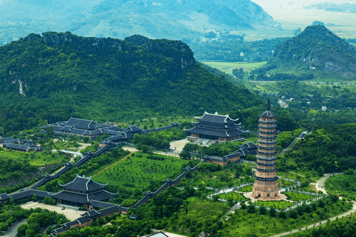 Panoramic picture of the Bai Dinh Pagoda Complex