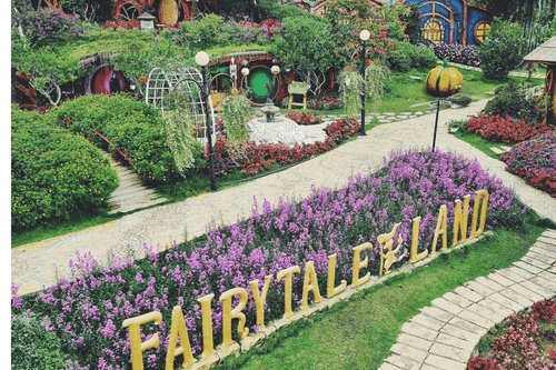 A colouful corner at Da Lat Fairytale Land