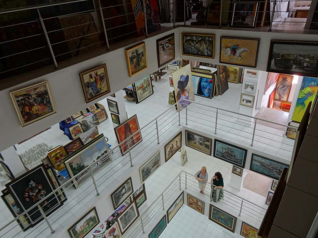 Nike Art Gallery interior view showing artworks on display