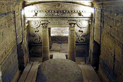 An inside picture of Catacombs of Kom El Shoqafa in Alexandria Egypt 
