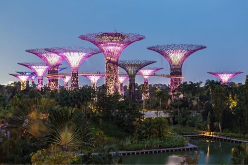 Gardens By the Bay in the evening