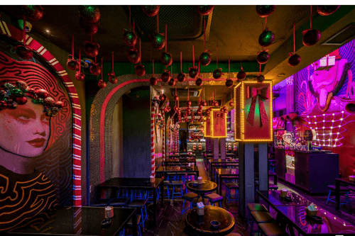 shimmering space inside boheme pub