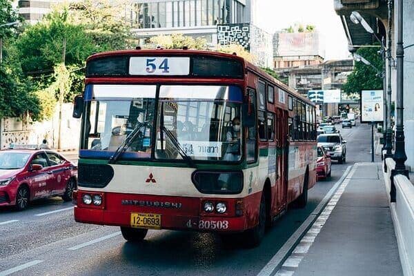 Local bus in Bangkok public transportation