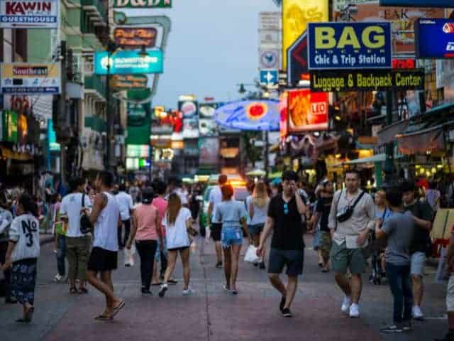 Khao San Road in the evening