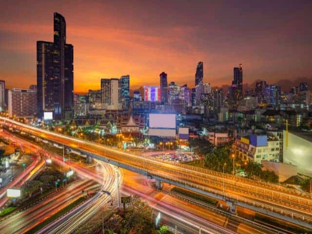 Samyan Intersection Area in Bangkok