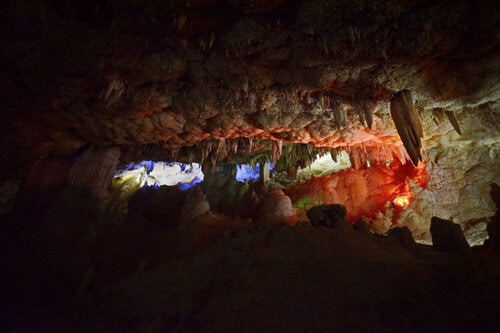 Inside Sannur Cave in Beni Suef in Egypt 