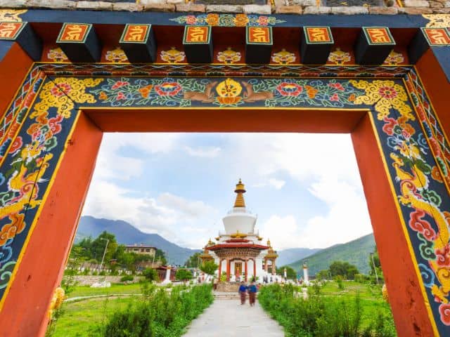 The gate to the memorial chorten