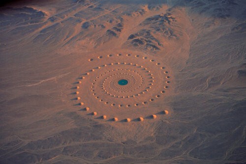 An aerial picture of Desert Breath in Egypt.