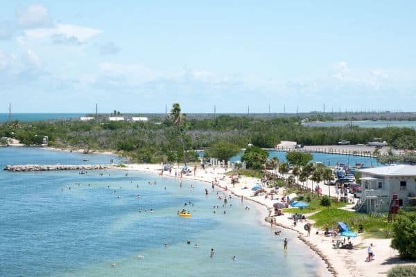 Calusa beach at the Bahia Honda State Park, beaches in Key West, 