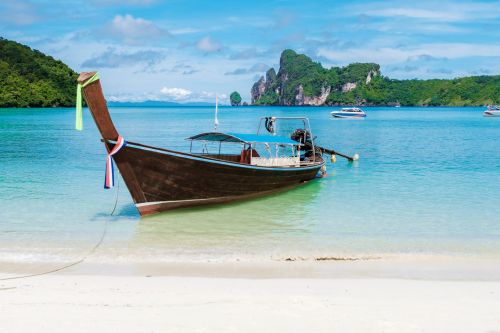 A longtail boat in Koh Phi Phi