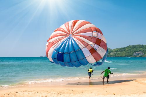 A parasailing trip is about to take off in Phuket