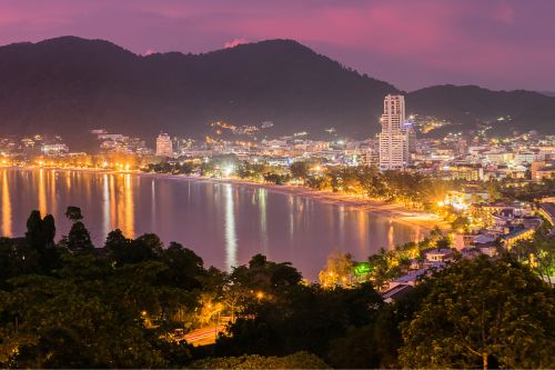 Skyline view of Patong town