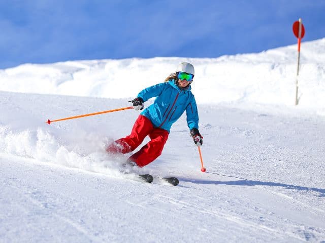 Skiing adventures in the snowy mountains of Yellowstone, skiing outdoor activities in yellowstone national park