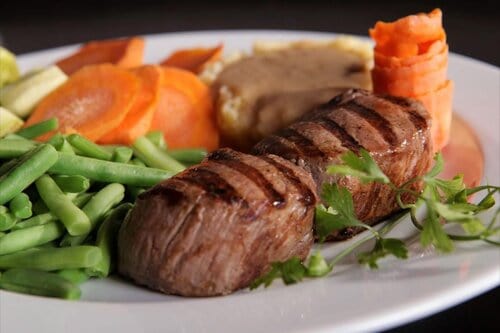 Filet mignon dish that is served at Lucille’s restaurant in Cairo Egypt.