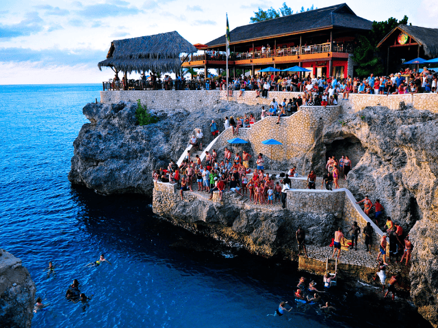 Cliff diving at Rick's Cafe