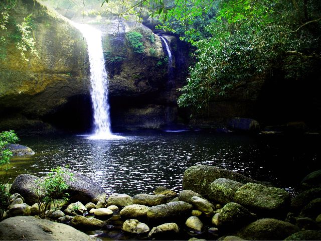 A waterfall in Khao Yai National Park
