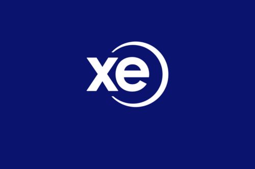 The XE currency converter app logo