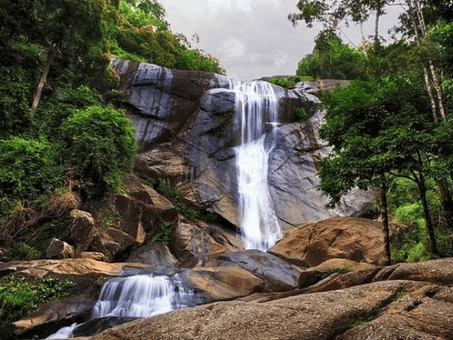 beautiful Telaga Tujuh Waterfalls 