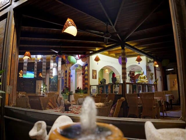 A picture inside of White Elephant Thai Restaurant in El Gouna, Egypt.