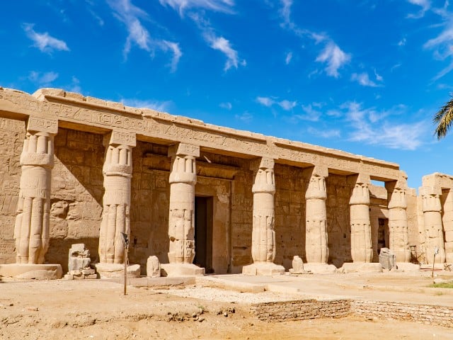 A picture of Temple of Seti I in Luxor, Egypt during daylight.