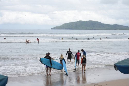 surfing in Costa Rica
