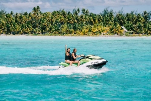 Jet skiing Bora Bora