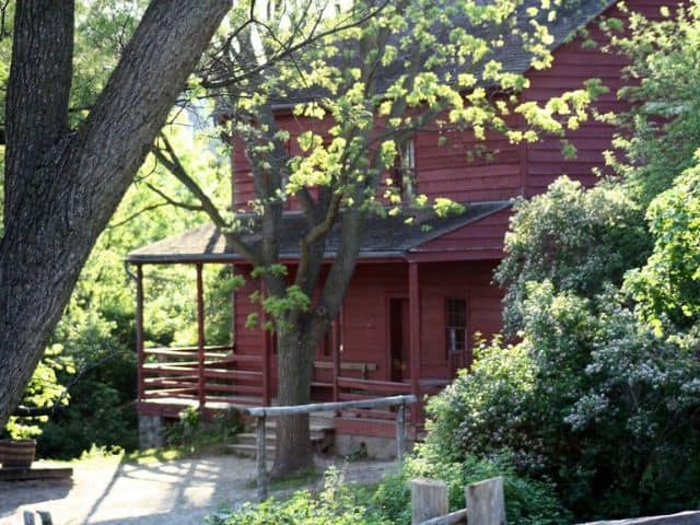 A picture of a building inside of Black Creek Pioneer Village in Toronto, Canada.