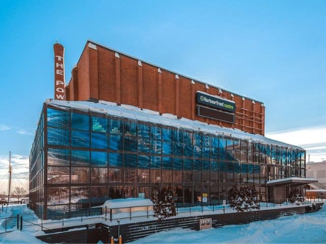 A picture of Harbourfront Centre during winter in Toronto, Canada.