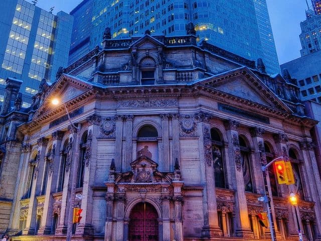 A picture of The Hockey Hall of Fame in Toronto, Canada.