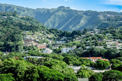 Tahiti island in French Polynesia